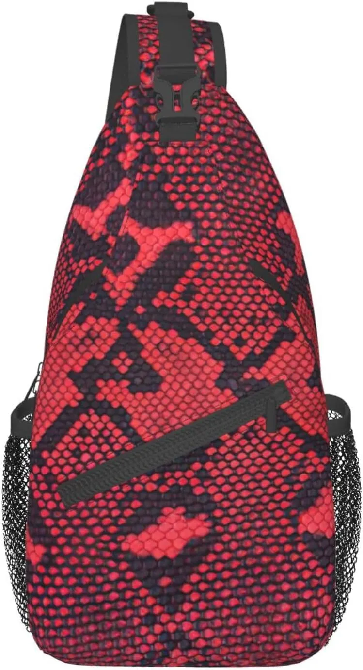 WURTON Serpentine Sling Bag Crossbody Backpack Sling Backpack Shoulder Bag For Women Men Cycling Hiking Travel