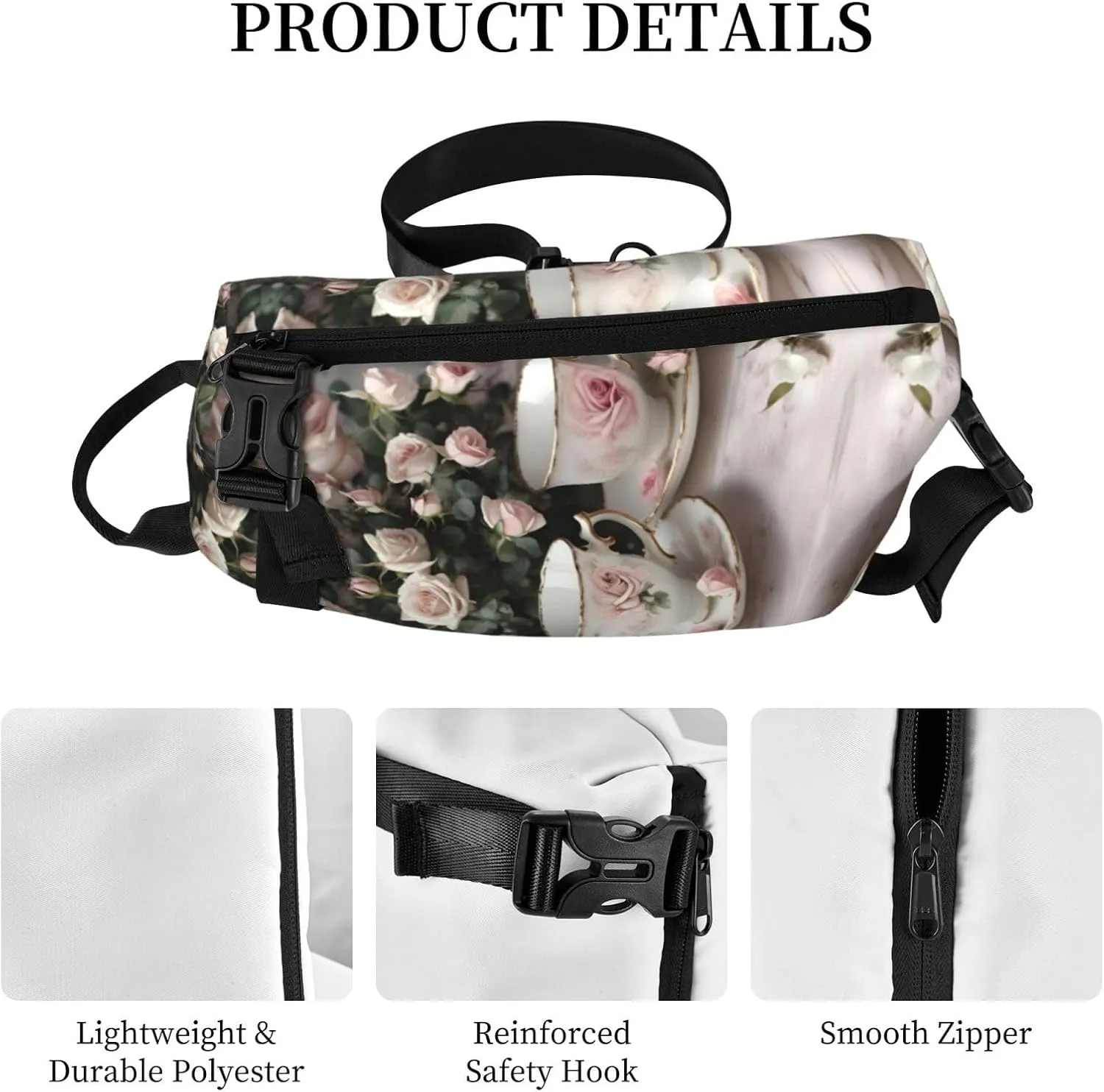 WURTON The Underwater World Tropical Fish Print Lightweight Adjustable Crossbody Backpack Daypack For Men,Women Sling Bag