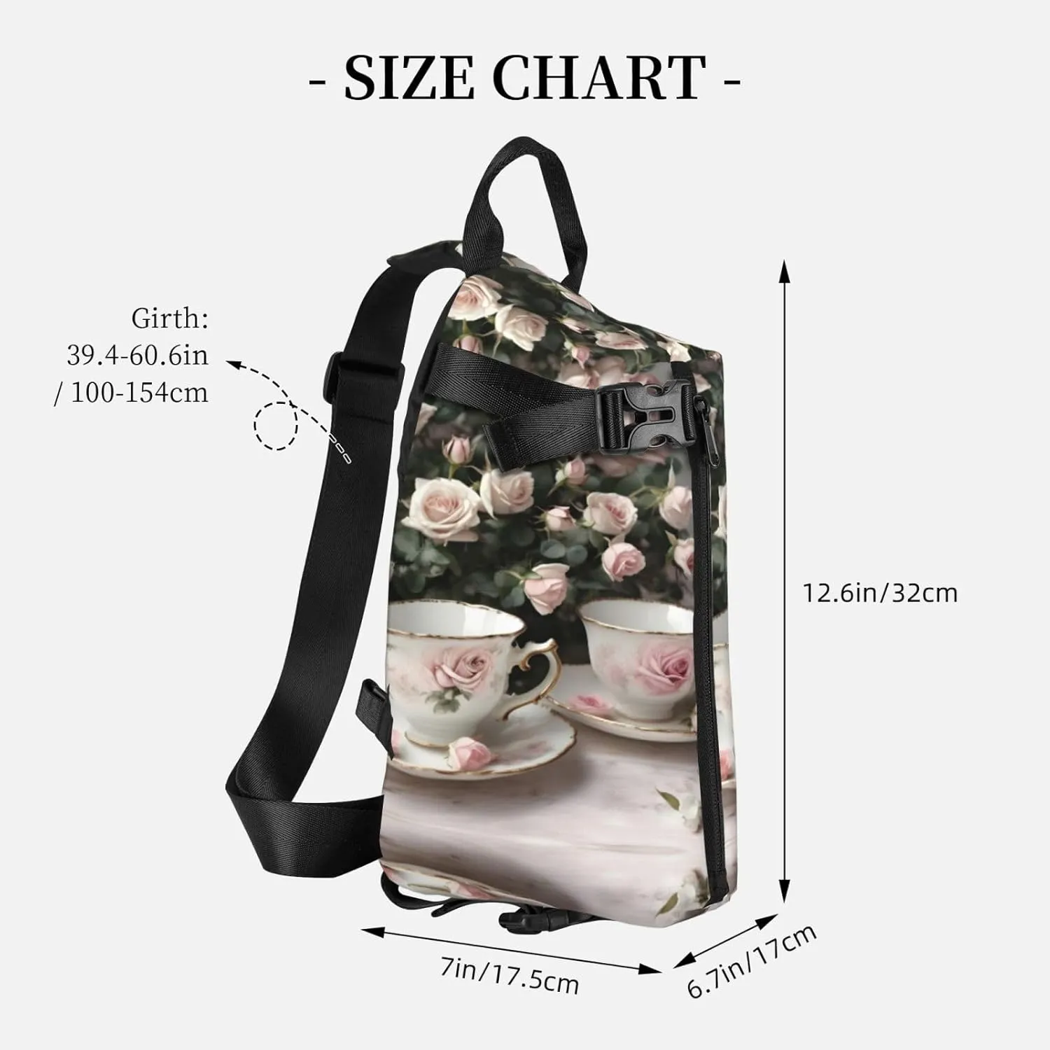 WURTON The Underwater World Tropical Fish Print Lightweight Adjustable Crossbody Backpack Daypack For Men,Women Sling Bag