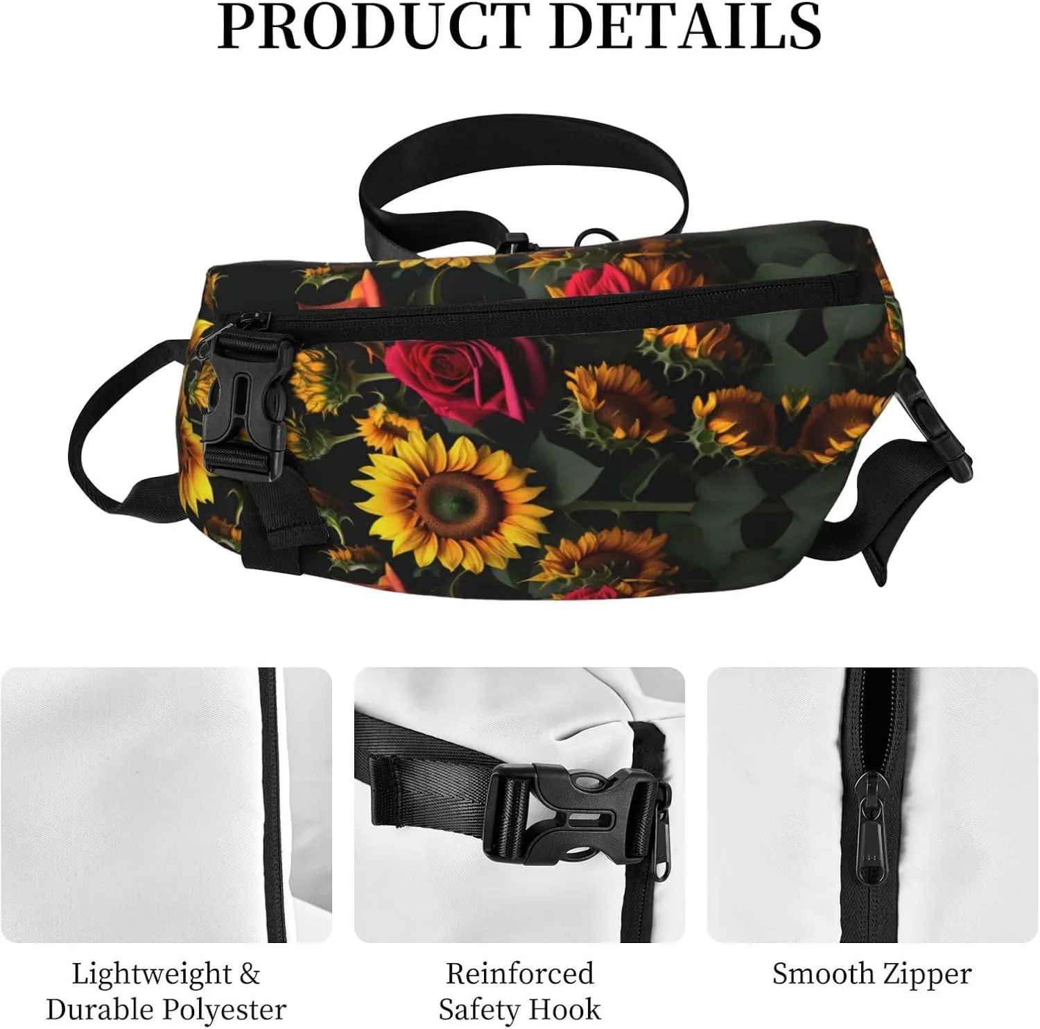 WURTON The Underwater World Tropical Fish Print Lightweight Adjustable Crossbody Backpack Daypack For Men,Women Sling Bag