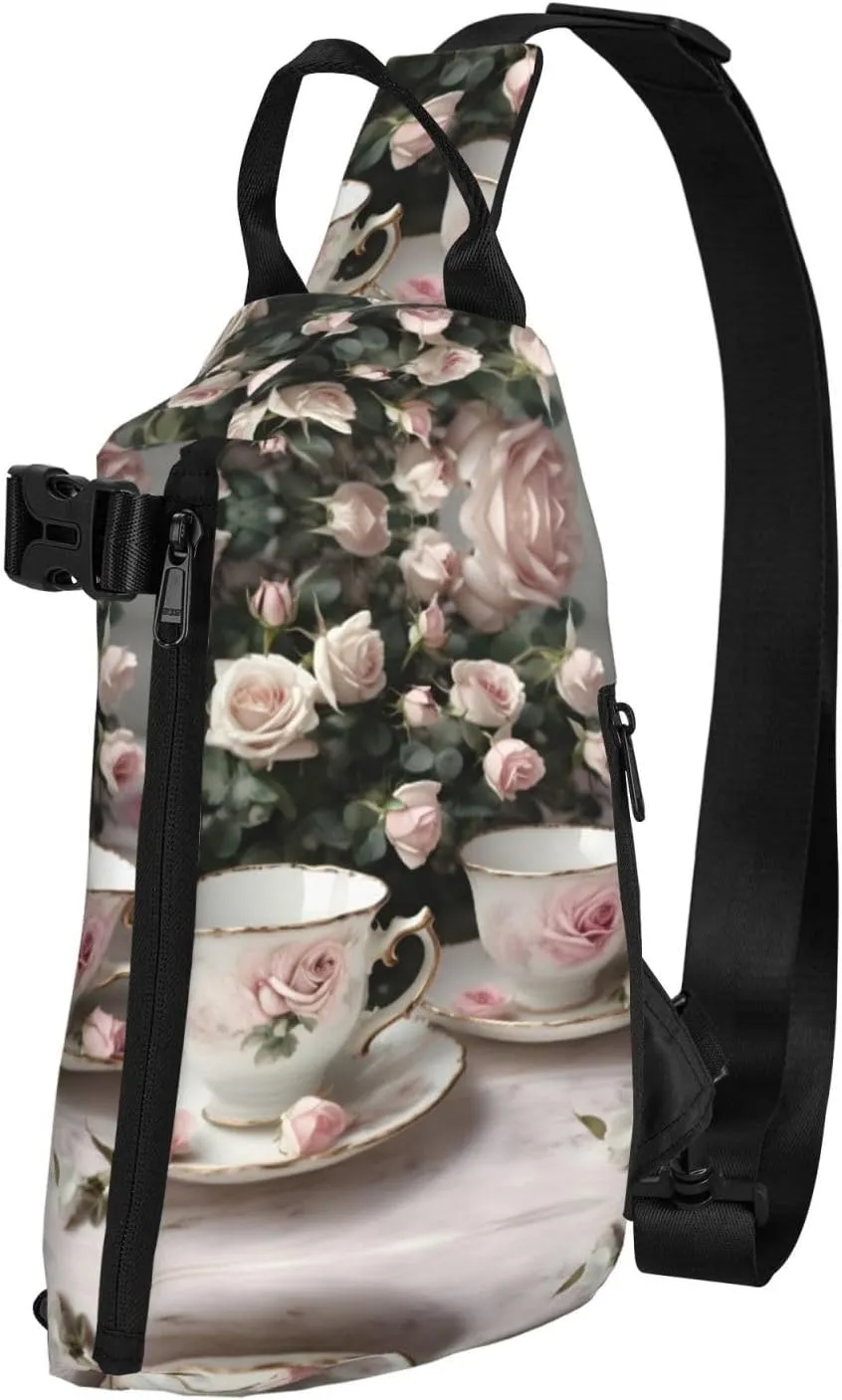 WURTON The Underwater World Tropical Fish Print Lightweight Adjustable Crossbody Backpack Daypack For Men,Women Sling Bag