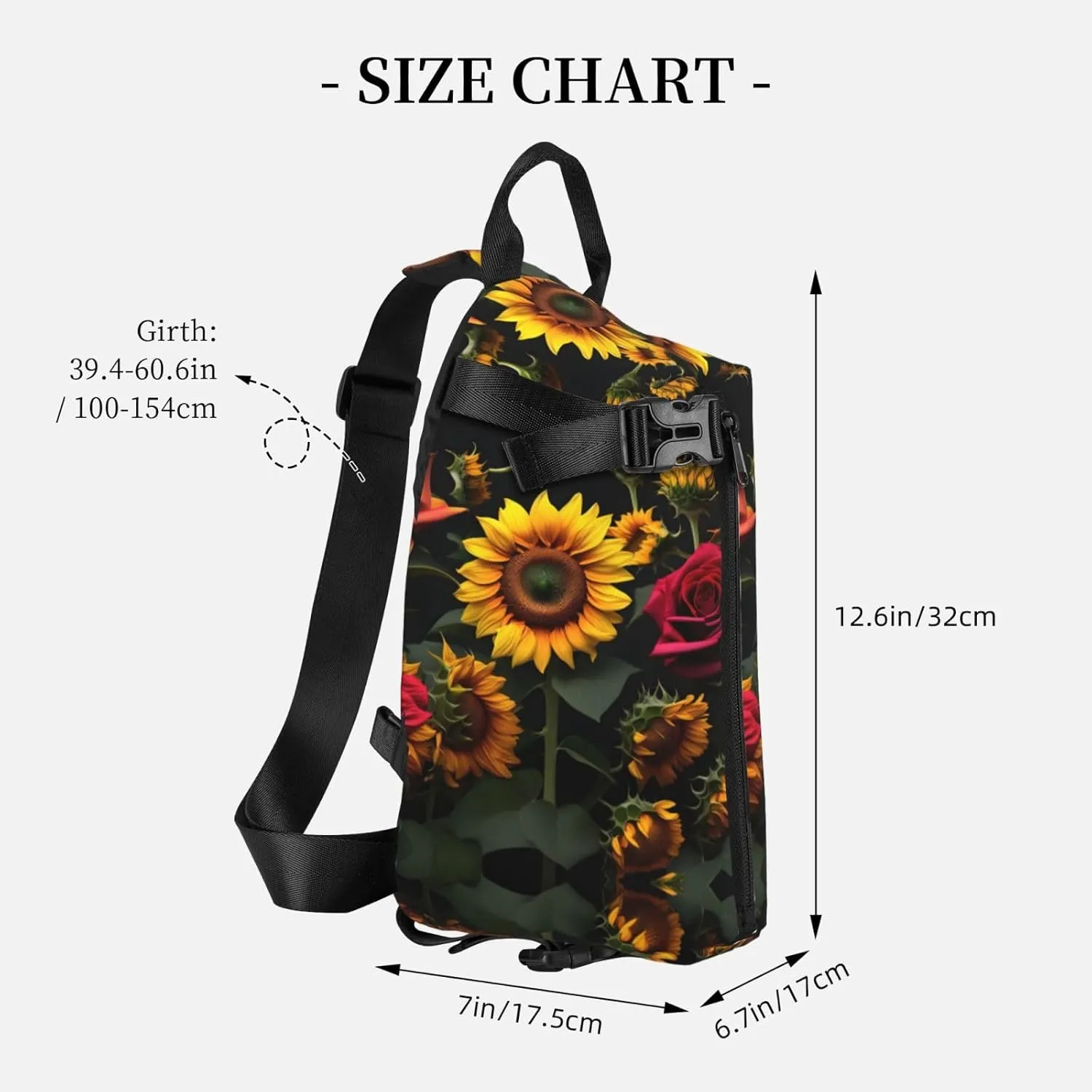 WURTON The Underwater World Tropical Fish Print Lightweight Adjustable Crossbody Backpack Daypack For Men,Women Sling Bag