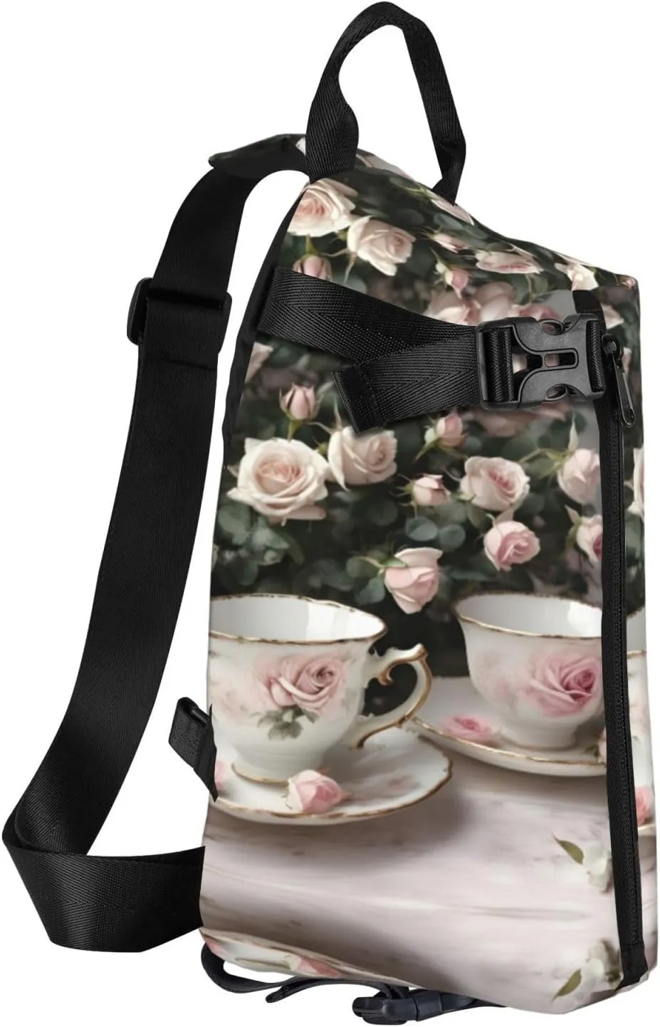 WURTON The Underwater World Tropical Fish Print Lightweight Adjustable Crossbody Backpack Daypack For Men,Women Sling Bag
