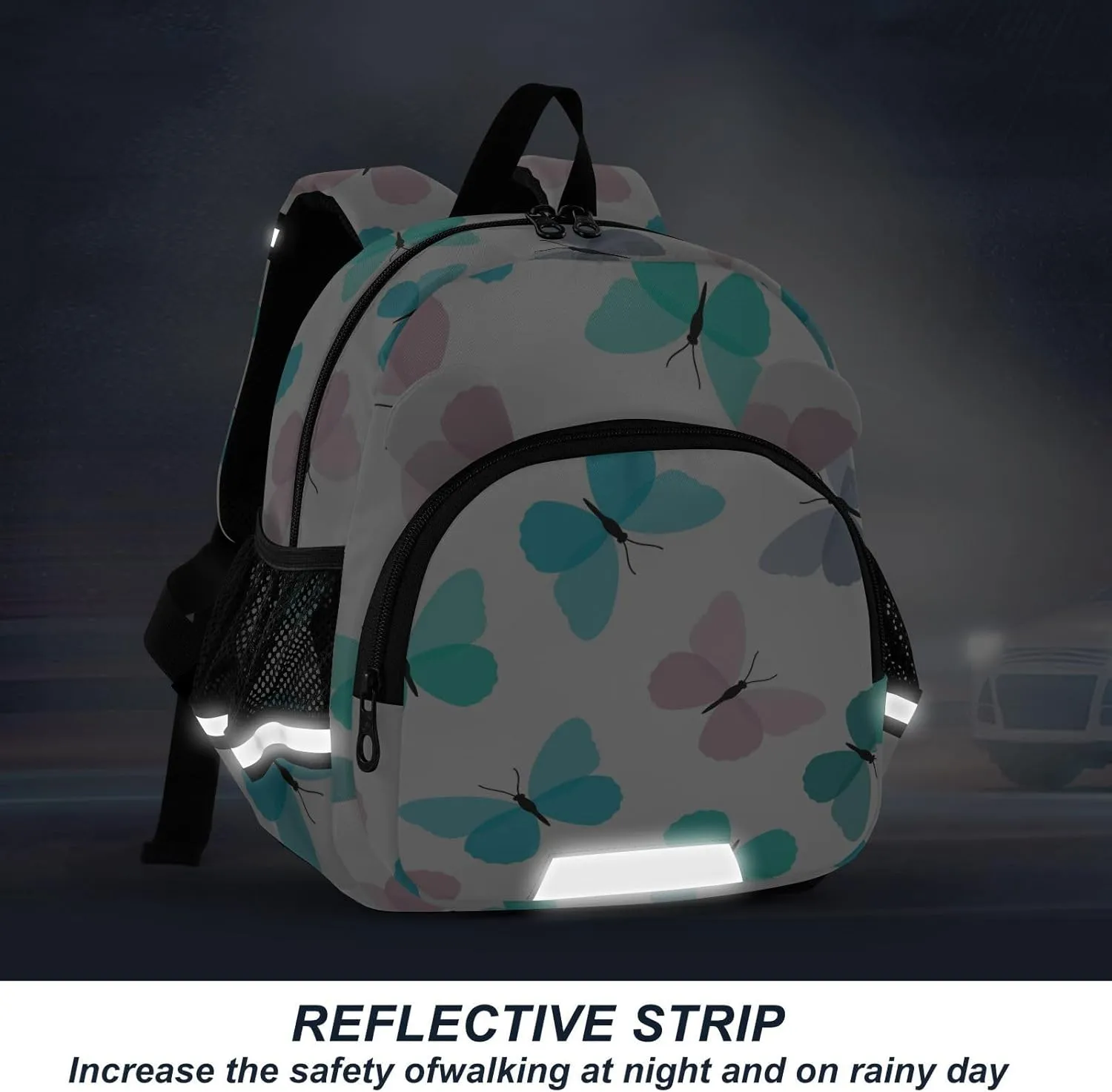 Wusikd Kids Backpack Butterflies Toddler Bags Colorful Schoolbag for Girls Boys Kindergarten Students S