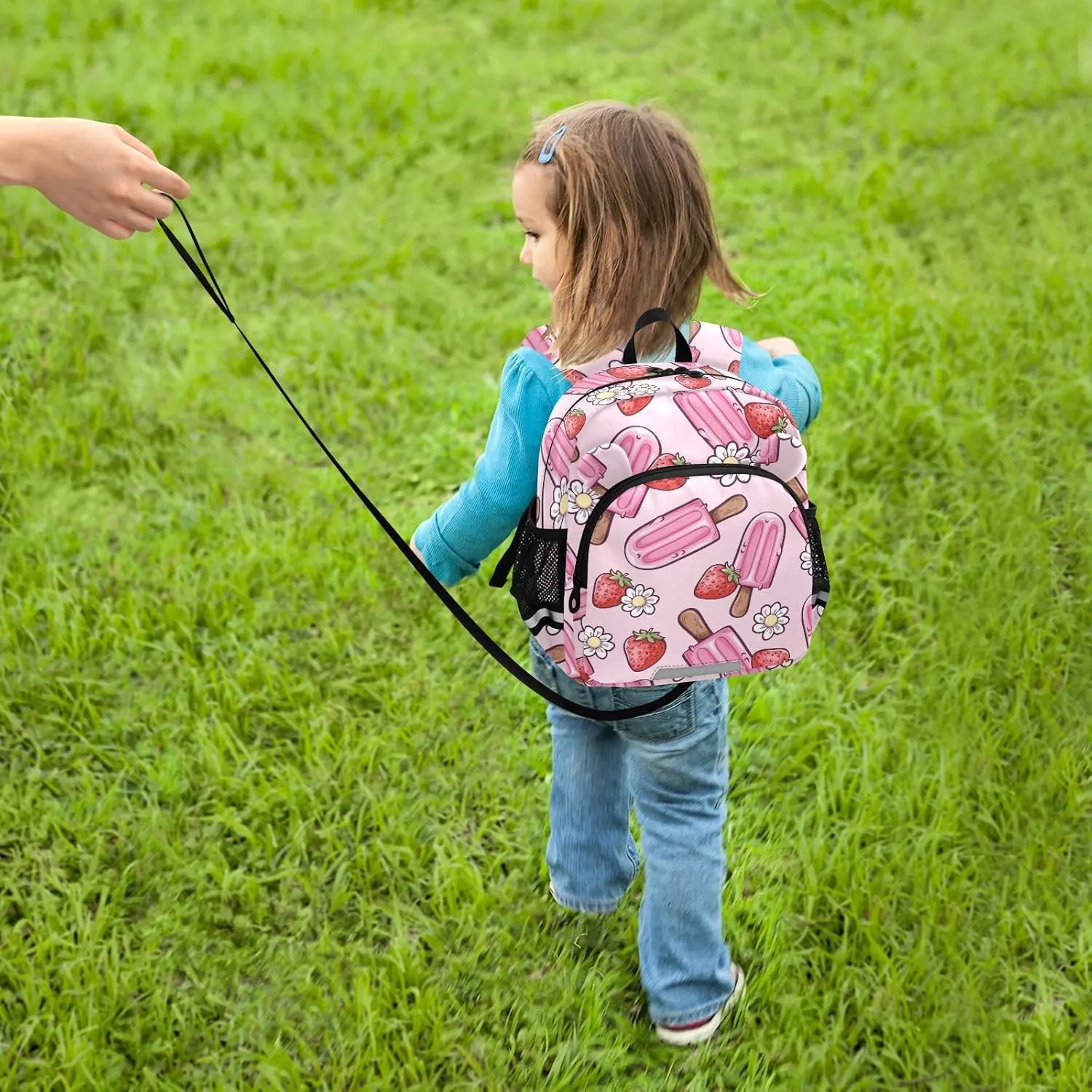 Wusikd Kids Backpack Pink Ice Cream Toddler Bags Flowers Strawberries Schoolbag for Girls Boys Kindergarten Student S