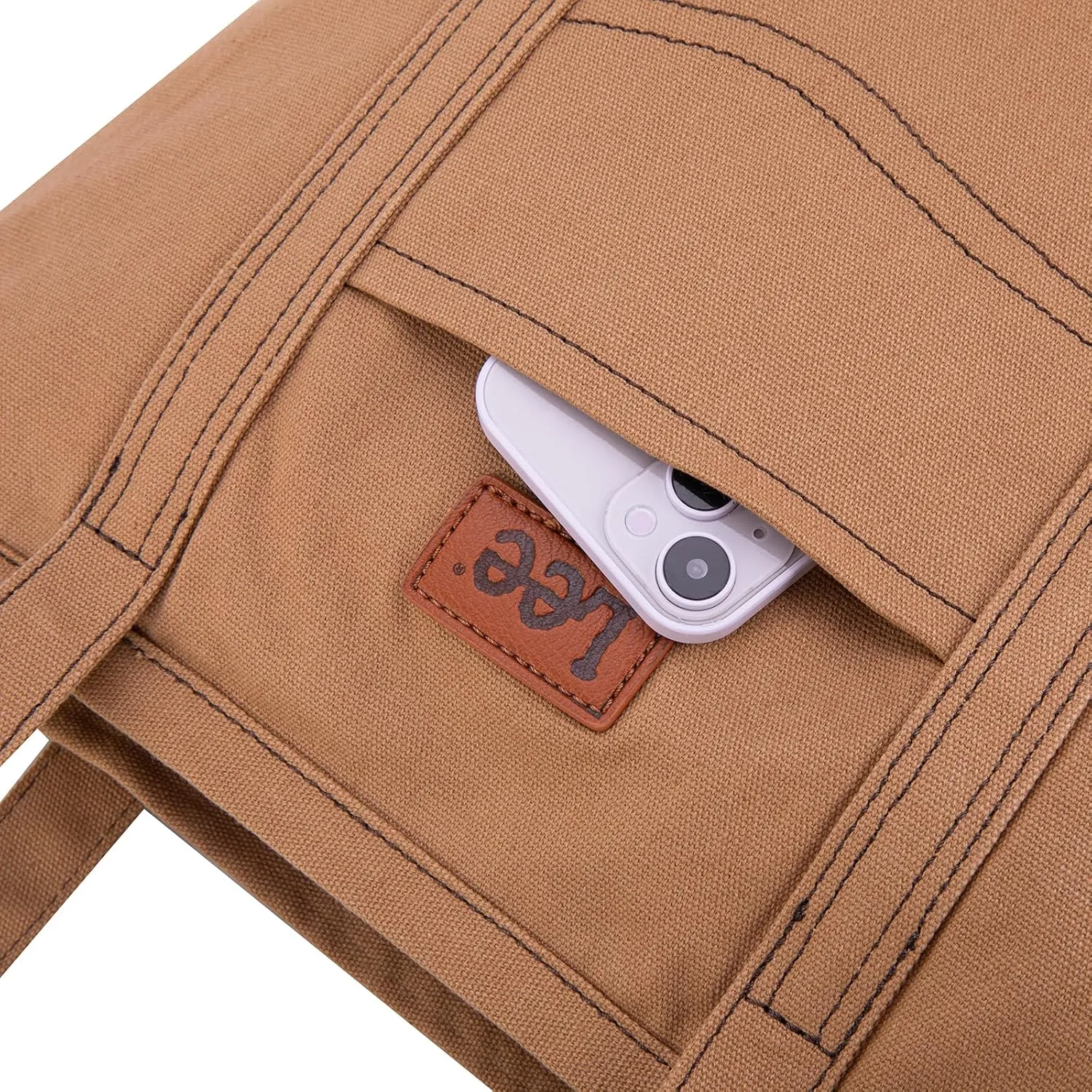 x Lee Tote Bag for Women Denim Canvas Top Handle Shoulder Purse Handbags with Multi-Pocket for Work, Travel & Everyday Use