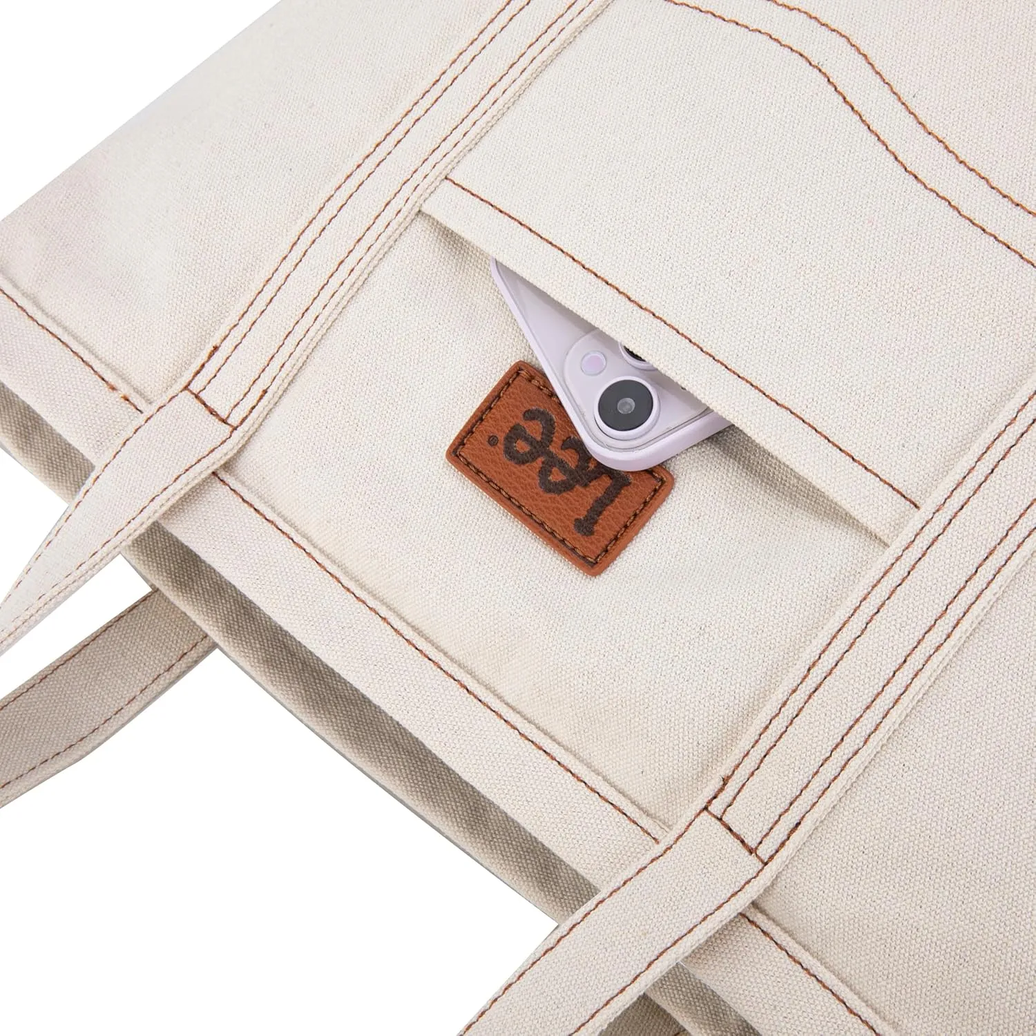 x Lee Tote Bag for Women Denim Canvas Top Handle Shoulder Purse Handbags with Multi-Pocket for Work, Travel & Everyday Use