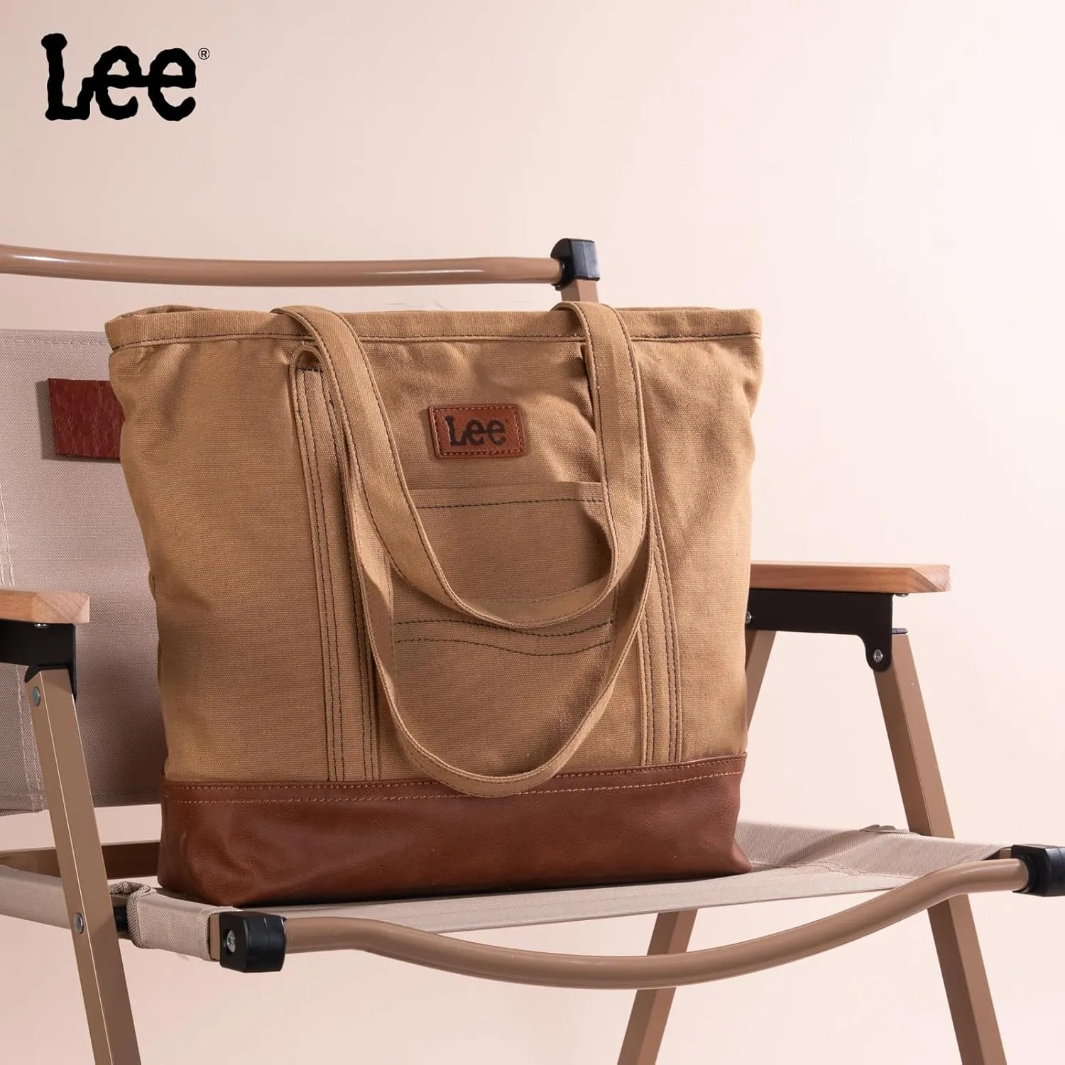 x Lee Tote Bag for Women Denim Canvas Top Handle Shoulder Purse Handbags with Multi-Pocket for Work, Travel & Everyday Use