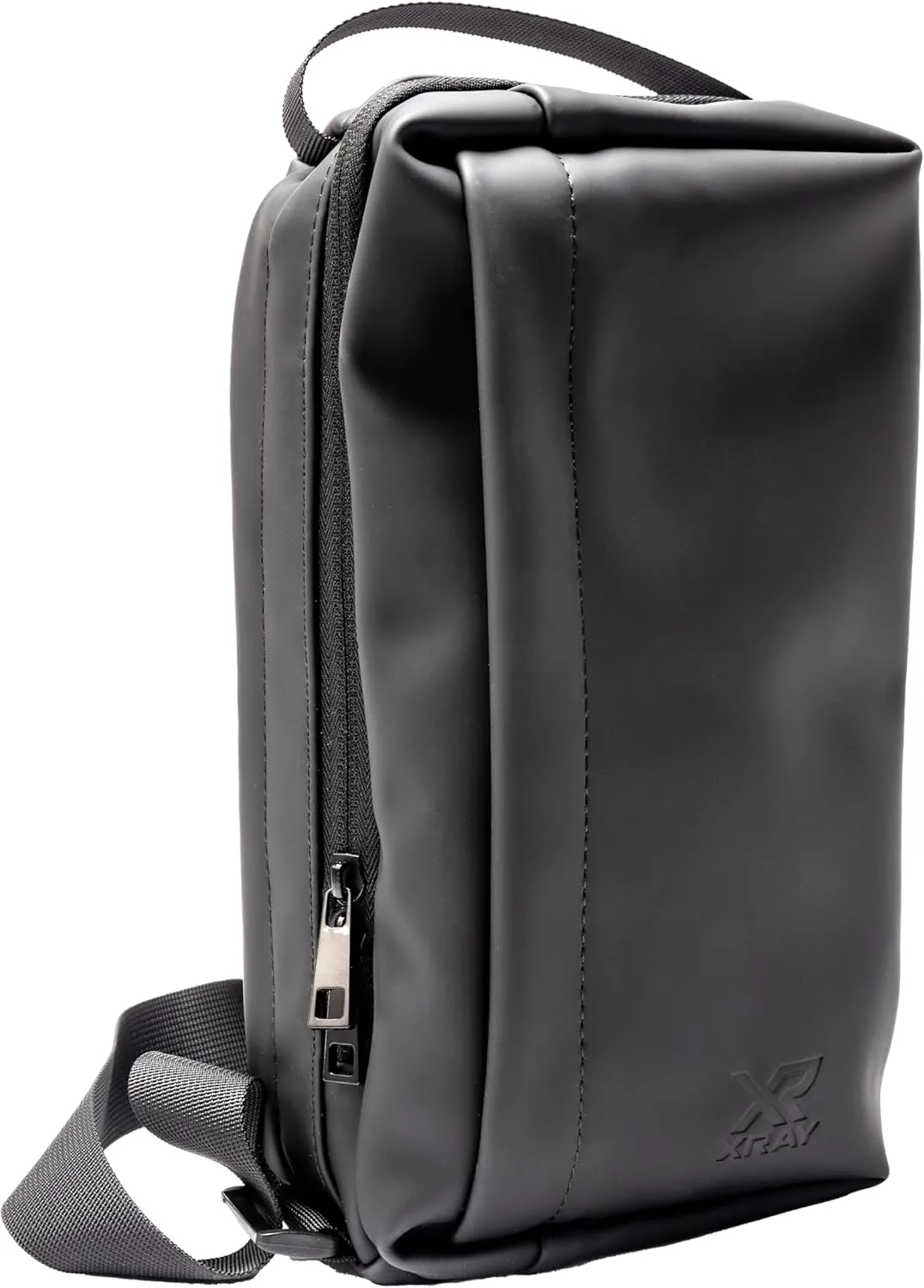 X RAY Men's Shoulder Bag Crossbody Backpack for Men, EDC PU Leather Sling Carry Bag for Travel, Work, Gym