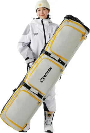 XCMAN Padded Snowboard Bag Expandable Snowboard Bag for Air Travel Adjustable Ski Bag Length 63-75In