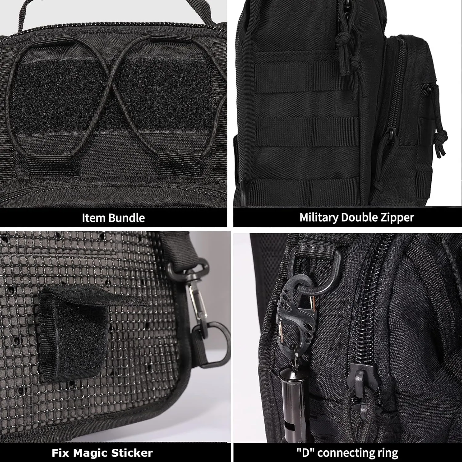 YAKEDA Tactical Compact EDC Sling Backpack Military Backpack Concealed Carrier Shoulder Bag for Travel,Outdoor,Hiking,