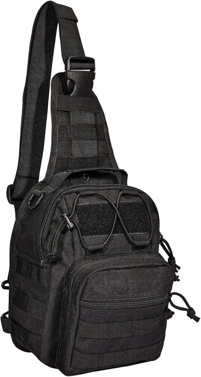 YAKEDA Tactical Compact EDC Sling Backpack Military Backpack Concealed Carrier Shoulder Bag for Travel,Outdoor,Hiking,