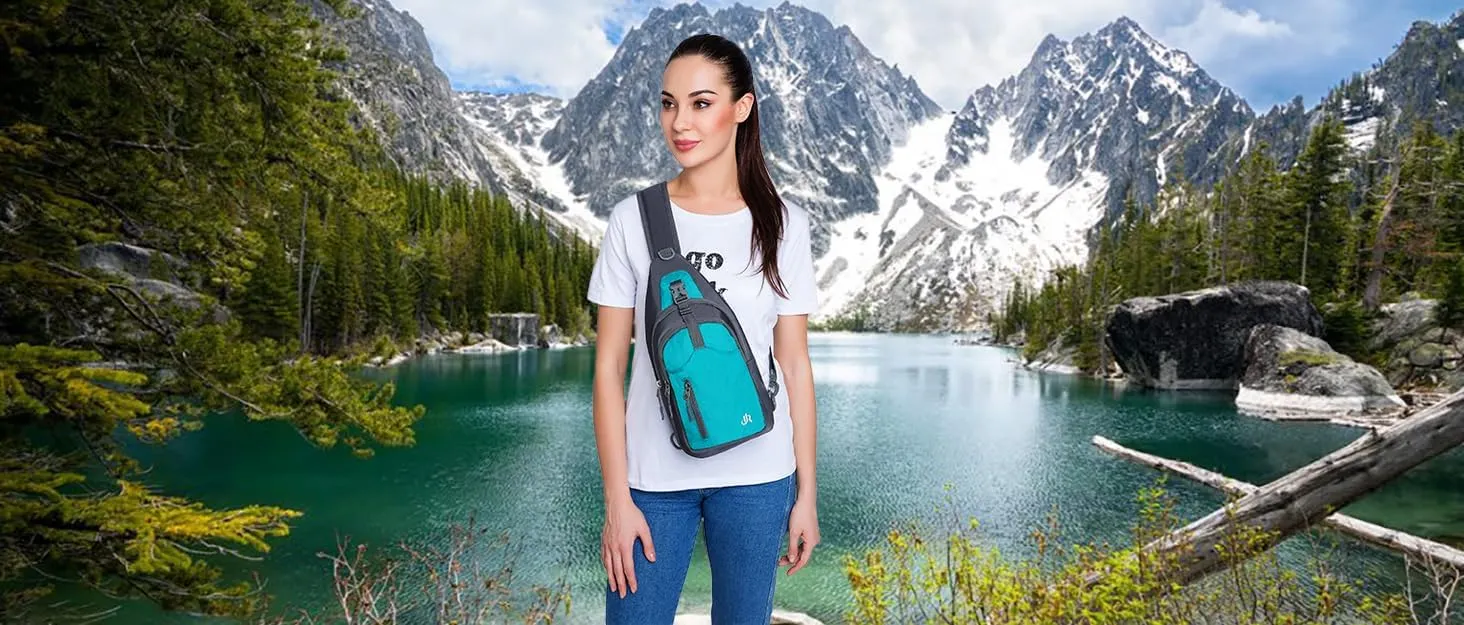 Y&R Direct 14 Colors Lightweight Sling Backpack Sling Bag Travel Hiking Small Backpack for Women Men Gifts