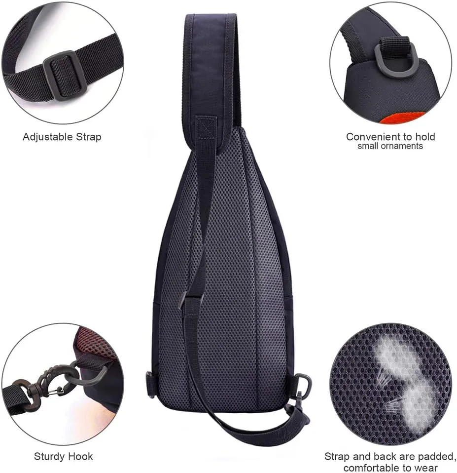 Y&R Direct 14 Colors Lightweight Sling Backpack Sling Bag Travel Hiking Small Backpack for Women Men Gifts
