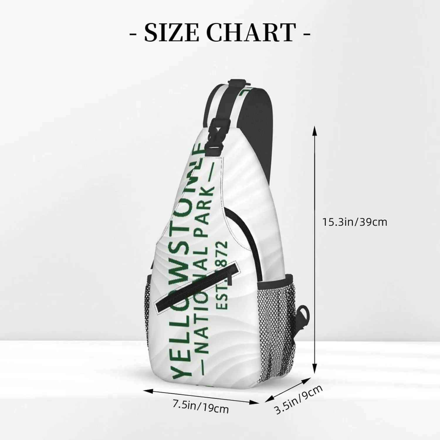 Yellowstone National Park Crossbody Backpack For Men Women Sling Shoulder Dachshunds Dog Chest Bag Lightweight One Strap Multipurpose Travel Hiking Daypack