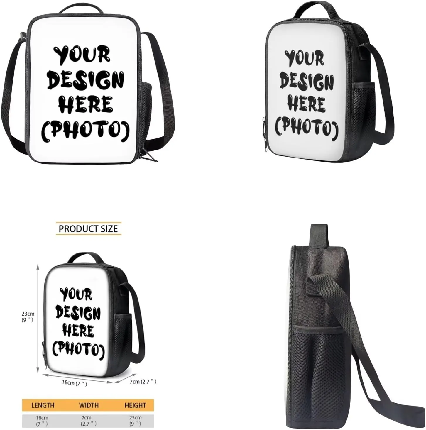 YEXIATODO Customized Bookbag and Lunch Box for Girl Boy 4 Piece Lightweight Backpack Personalized School Bags for Kids 17 Inch Book Bags for Back to School Gifts for Students