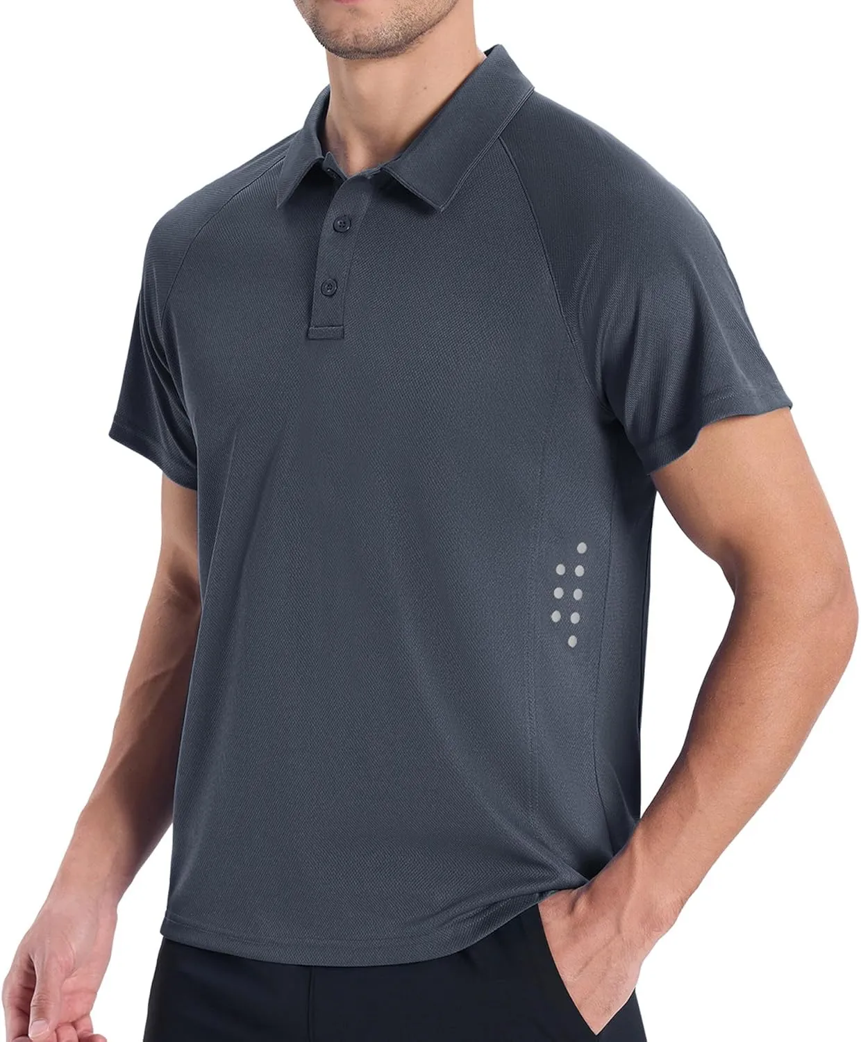 ZITY 3 Pack Polo Shirts for Men Cool Dry Outdoor Fishing Athletic Fit Short Sleeve Collared T-Shirts